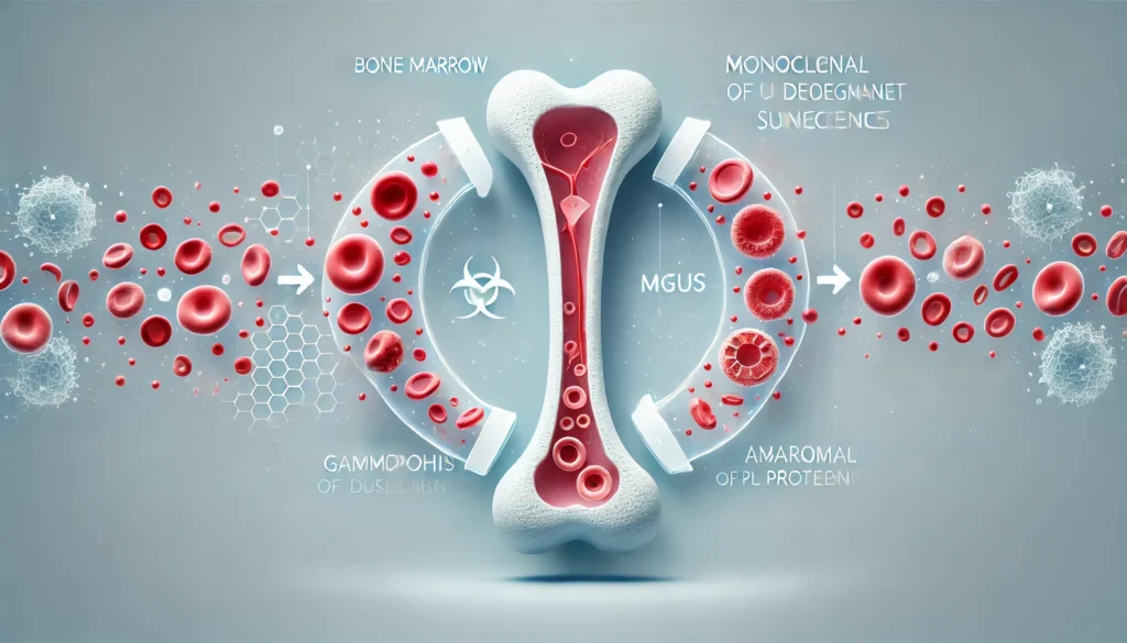 Abstract illustration of bone and bone marrow